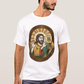 Jesus Accidental Front Camera Double Chin Selfie E T-Shirt