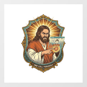 Jesus Accidental Video Call Dial Social Media Pani Window Cling