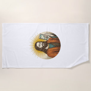 Jesus Accidental Video Instead Of Photo Camera Fai Beach Towel