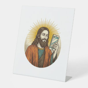 Jesus Accidental Video Instead Of Photo Camera Fai Pedestal Sign