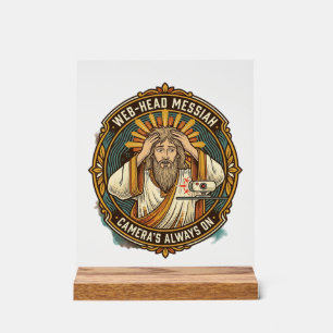 Jesus Accidental Video On Bedhead Morning Meeting  Acrylic Sign