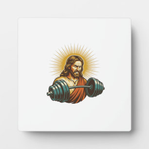 Jesus Accidentally Adding Too Much Weight Gym Fail Plaque
