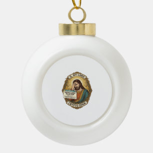 Jesus Added Spam Crypto Group Chat Annoyance Humou Ceramic Ball Christmas Ornament