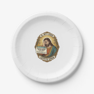 Jesus Added Spam Crypto Group Chat Annoyance Humou Paper Plate
