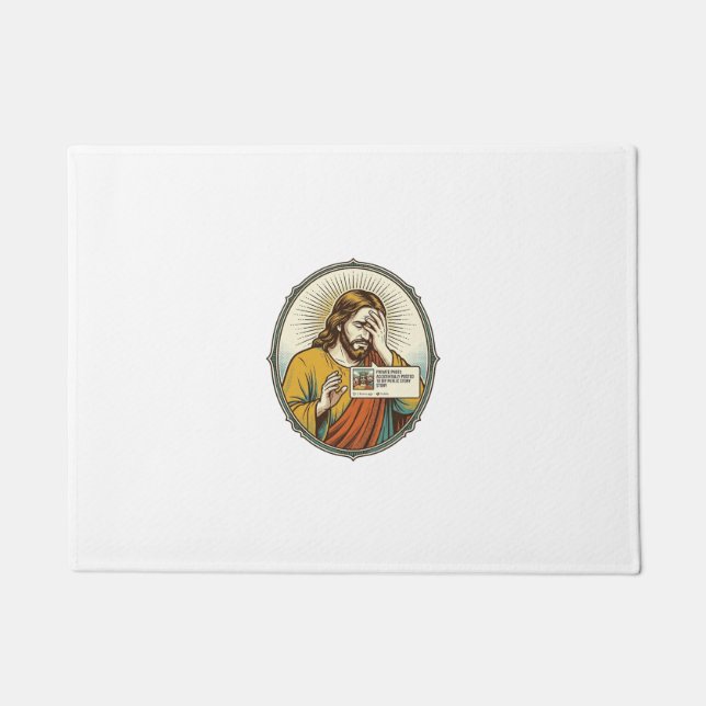 Jesus Added To Story Instead Direct Message Social Doormat (Front)