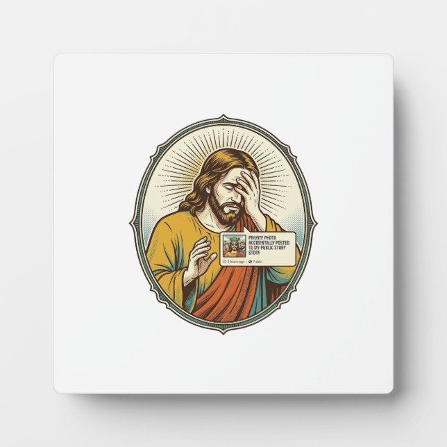 Jesus Added To Story Instead Direct Message Social Plaque (Front)