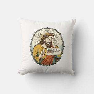 Jesus Added To Story Instead Direct Message Social Throw Pillow