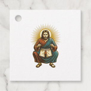Jesus Adjusting Uncomfortable Wedgie Mid Squat Gym Favour Tags