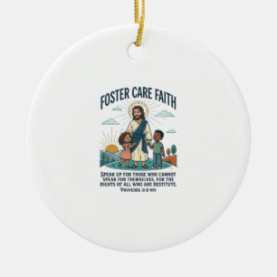 Jesus Adoption Foster Care Graphic Tee Christian A Ceramic Ornament