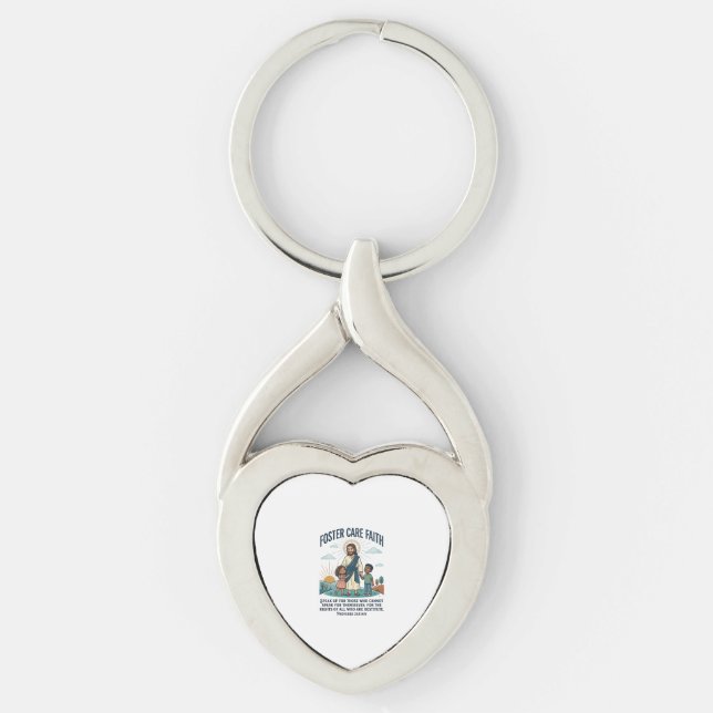 Jesus Adoption Foster Care Graphic Tee Christian A Keychain (Front)