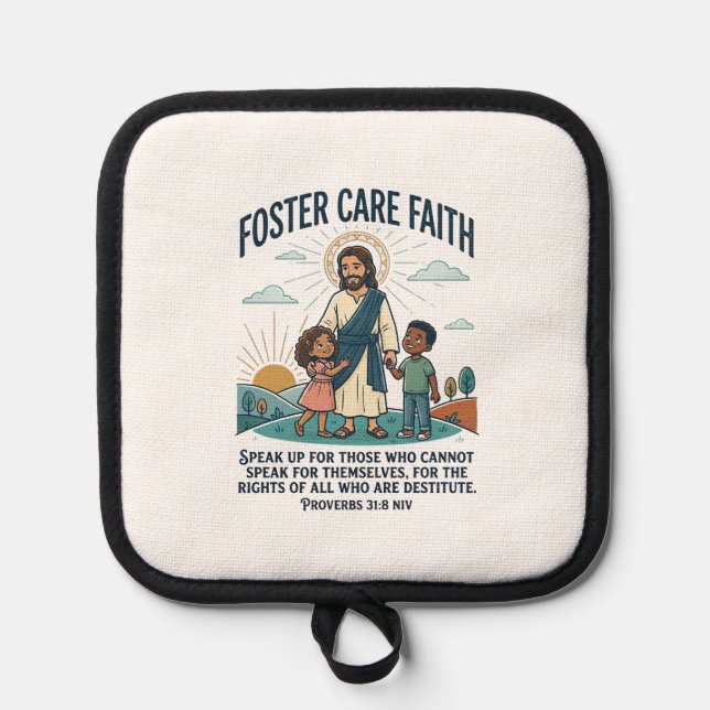 Jesus Adoption Foster Care Graphic Tee Christian A Pot Holder (Front)