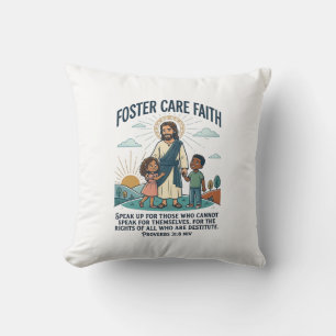 Jesus Adoption Foster Care Graphic Tee Christian A Throw Pillow