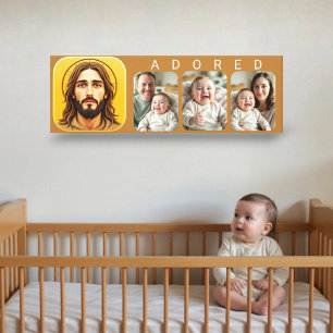 JESUS- ADORED Baby Photo  Canvas Print