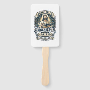 Jesus Aesthetician Skincare Vintage Shirt Christia Hand Fan
