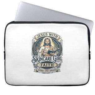 Jesus Aesthetician Skincare Vintage Shirt Christia Laptop Sleeve