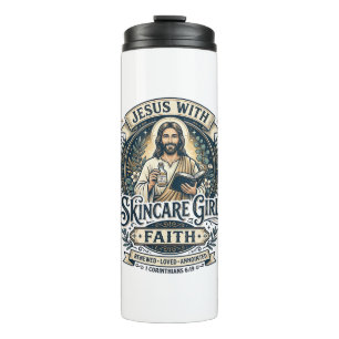 Jesus Aesthetician Skincare Vintage Shirt Christia Thermal Tumbler