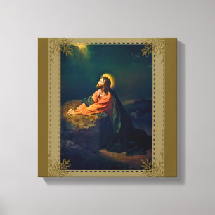 Jesus Agony in the Garden Canvas Print