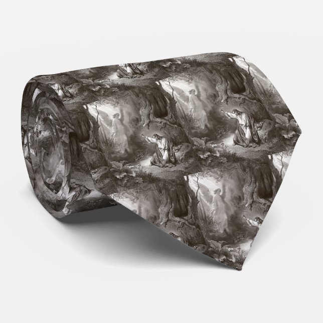 Jesus Agony In The Garden Religious Tie (Rolled)