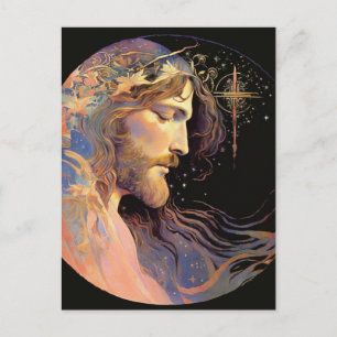Jesus AI Generated Art Postcard