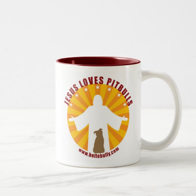 Jésus aime la tasse de Pitbulls (Droit)
