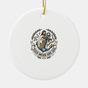 Jesus Anchor Hope Seal Jesus Anchor Hope Seal Chri Ceramic Ornament