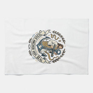 Jesus Anchor Hope Seal Jesus Anchor Hope Seal Chri Kitchen Towel