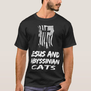 Jesus And Abyssinian Cats Christian Abyssinian Ca T-Shirt