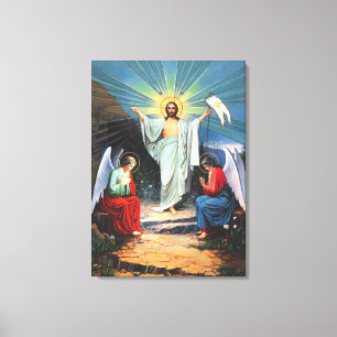 Jesus and Angels Canvas Print