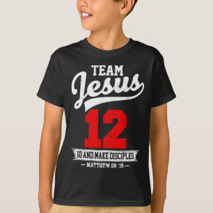 Jesus And Baseball Team Jesus Christian Matthew 28 T-Shirt