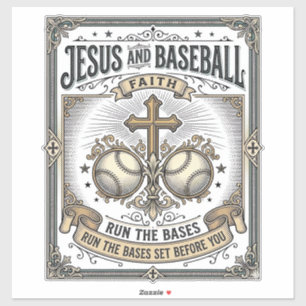 Jesus and Baseball Vintage Christian 