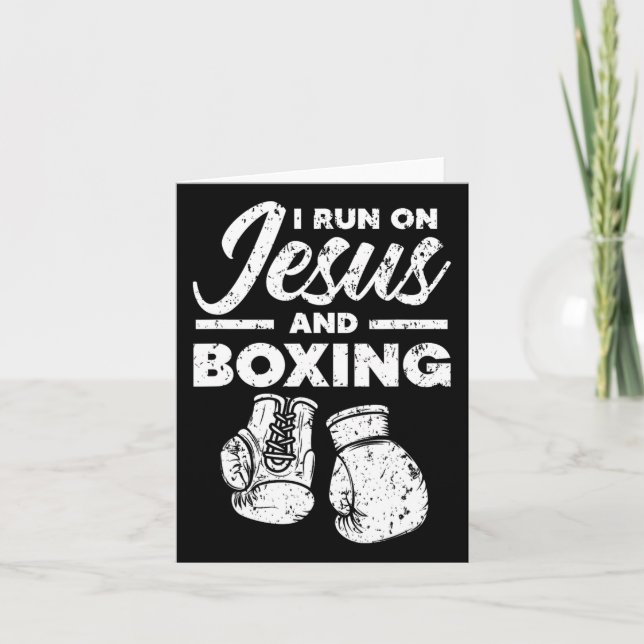 Jesus And Boxing Christian Professional Boxer Spor Card (Front)