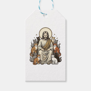 Jesus and Cats Vintage Gift Tags