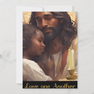 Jesus and Child Christian Poser Holiday Card