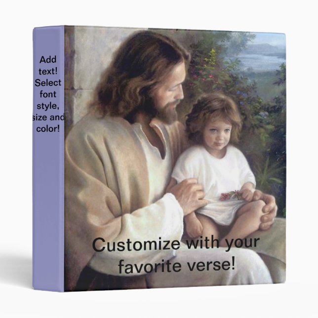 Jesus and Child Customizable Binder (Front/Spine)