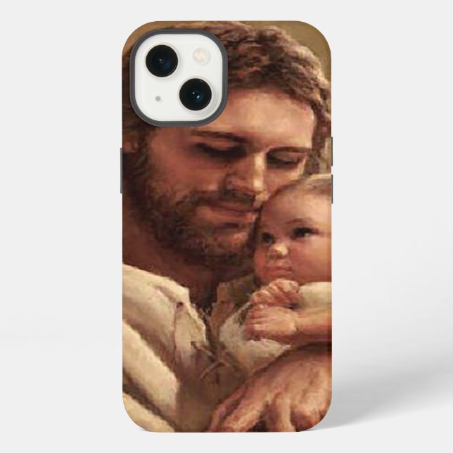 Jesus and child iPhone case (Back)