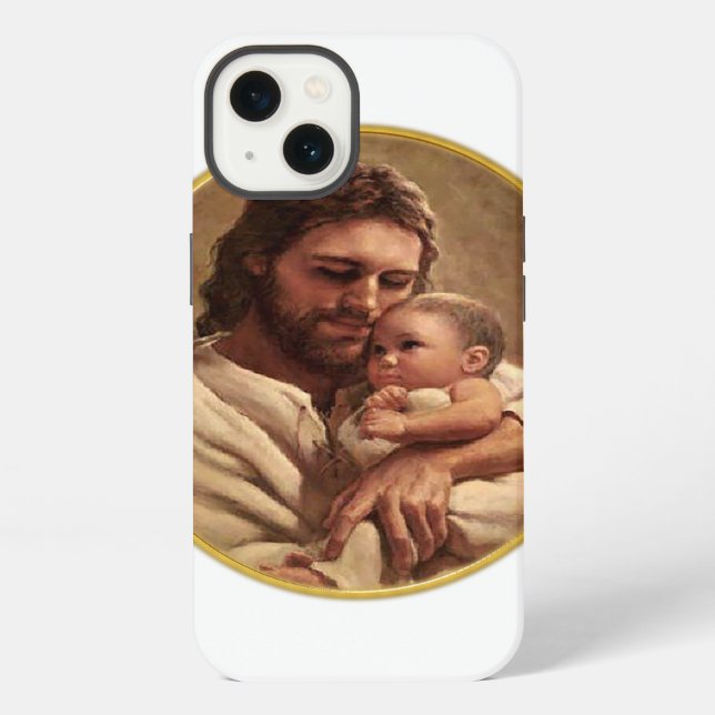 Jesus and child iPhone case (Back)