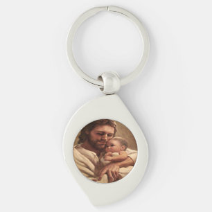 Jesus and child keychain