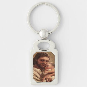 Jesus and child keychain