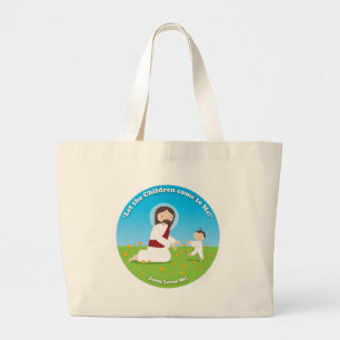Jesus and Child Large Tote Bag