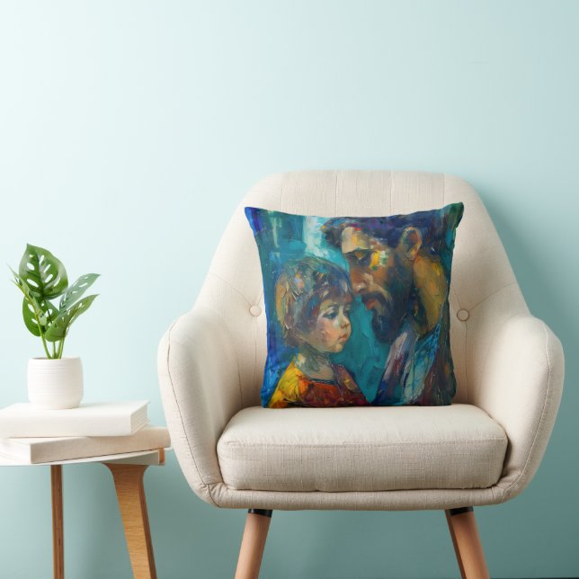 Jesus and Child Throw Pillow (Chair)