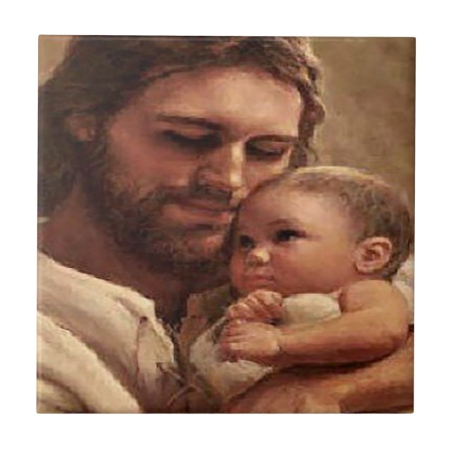 Jesus and child tile (Front)