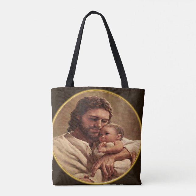 Jesus and child tote bag (Back)