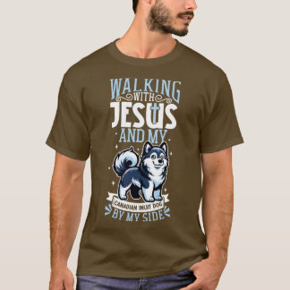 Jesus and dog Canadian Eskimo Dog T-Shirt