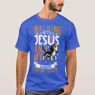 Jesus and dog Treeing Walker Coonhound T-Shirt