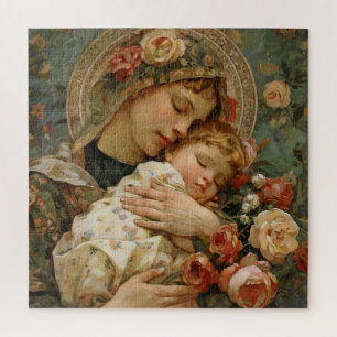 Jesus and Holy Mary Impressionism Jigsaw Puzzle