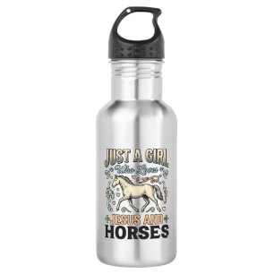 Jesus And Horses Girl Vintage Horse Faith Shirt De 532 Ml Water Bottle