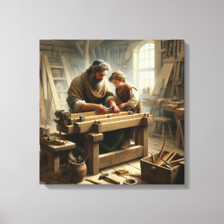 Jesus and Joseph 1 Canvas Print
