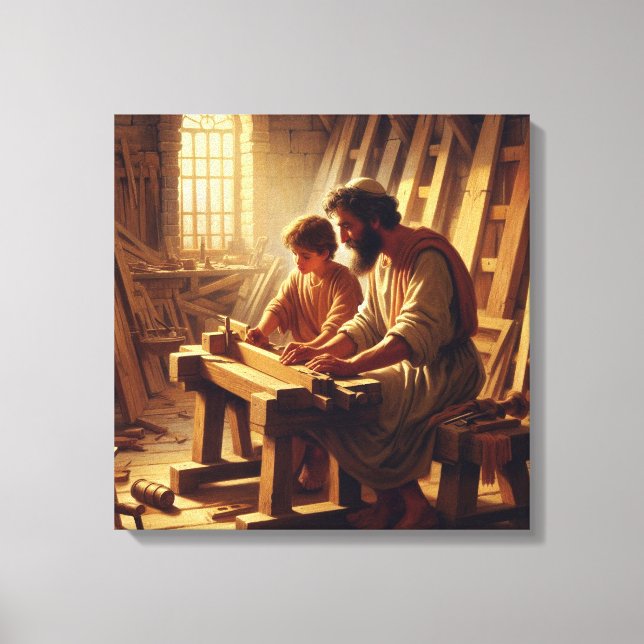 Jesus and Joseph 2 Canvas Print (Front)
