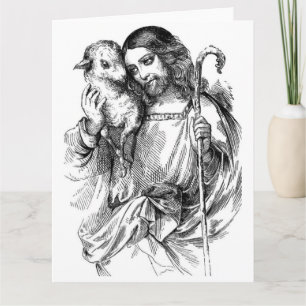 Jesus and Lamb Card