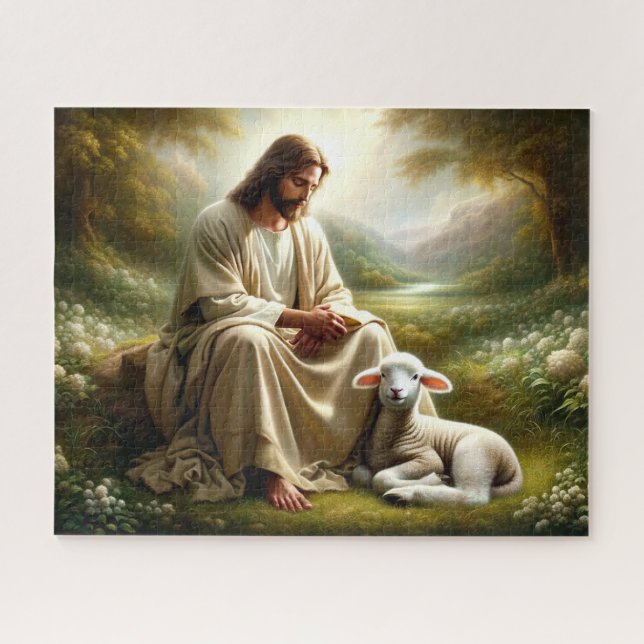 Jesus and Lamb Puzzle (Horizontal)